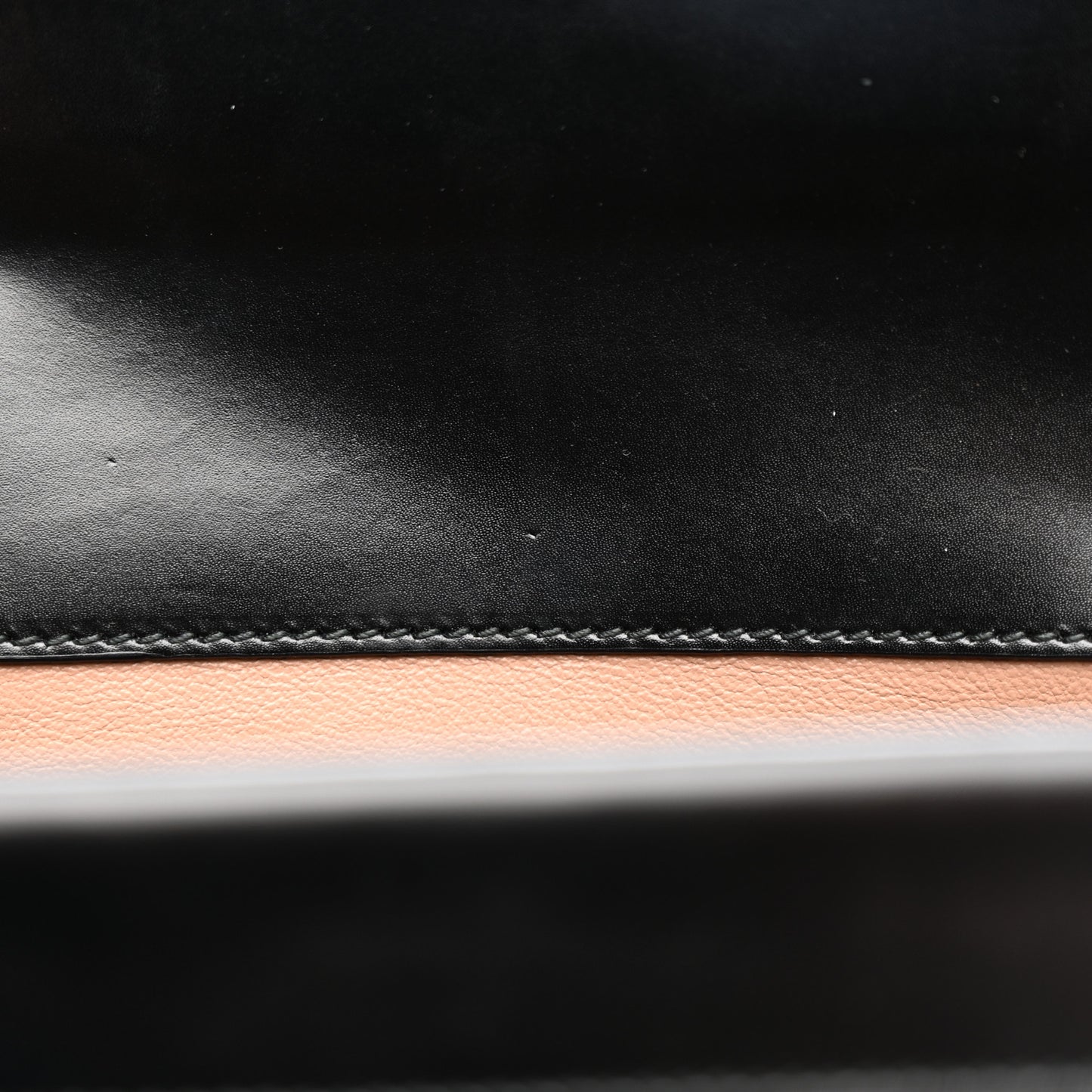 Calfskin Studded Foldover Clutch Black
