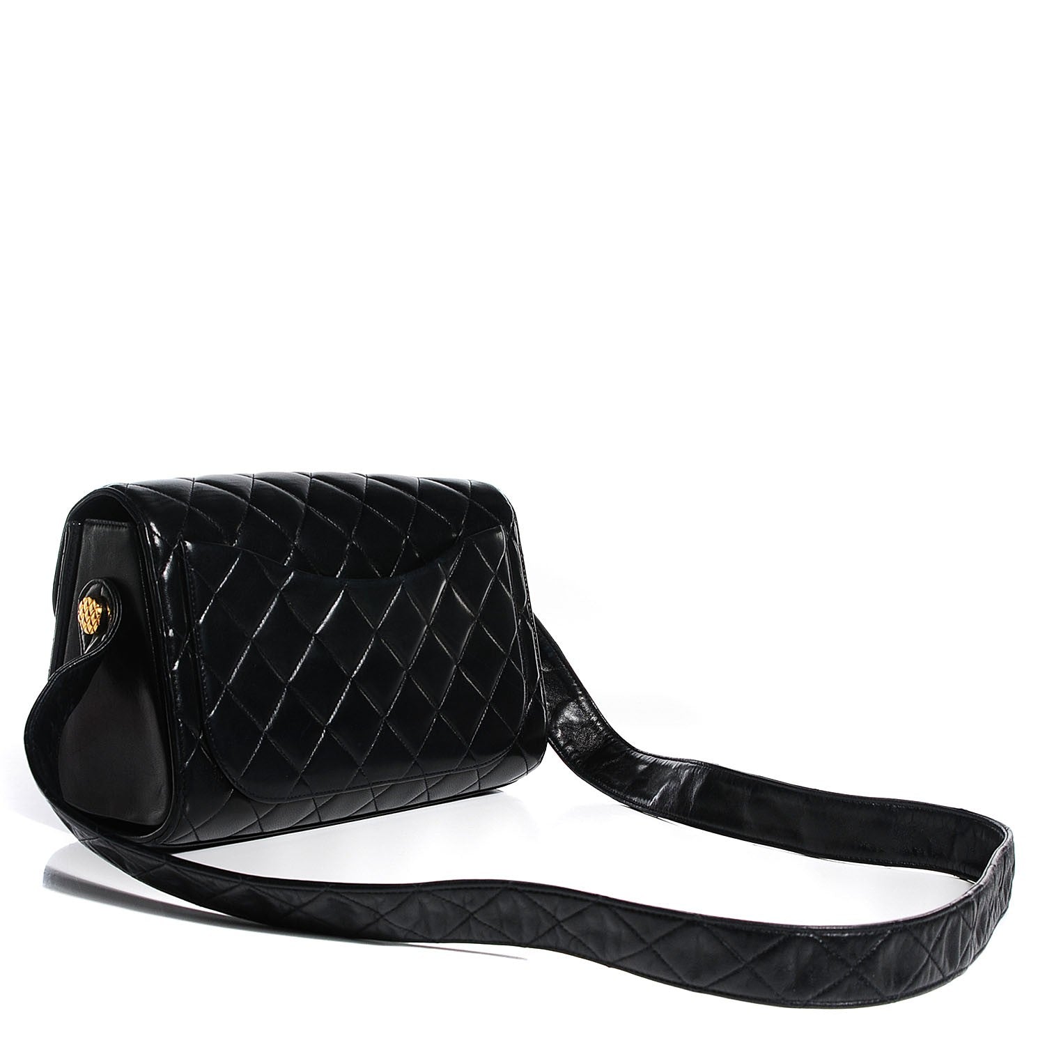 Chanel Lambskin Quilted Flap Shoulder Bag Black 3 of 9