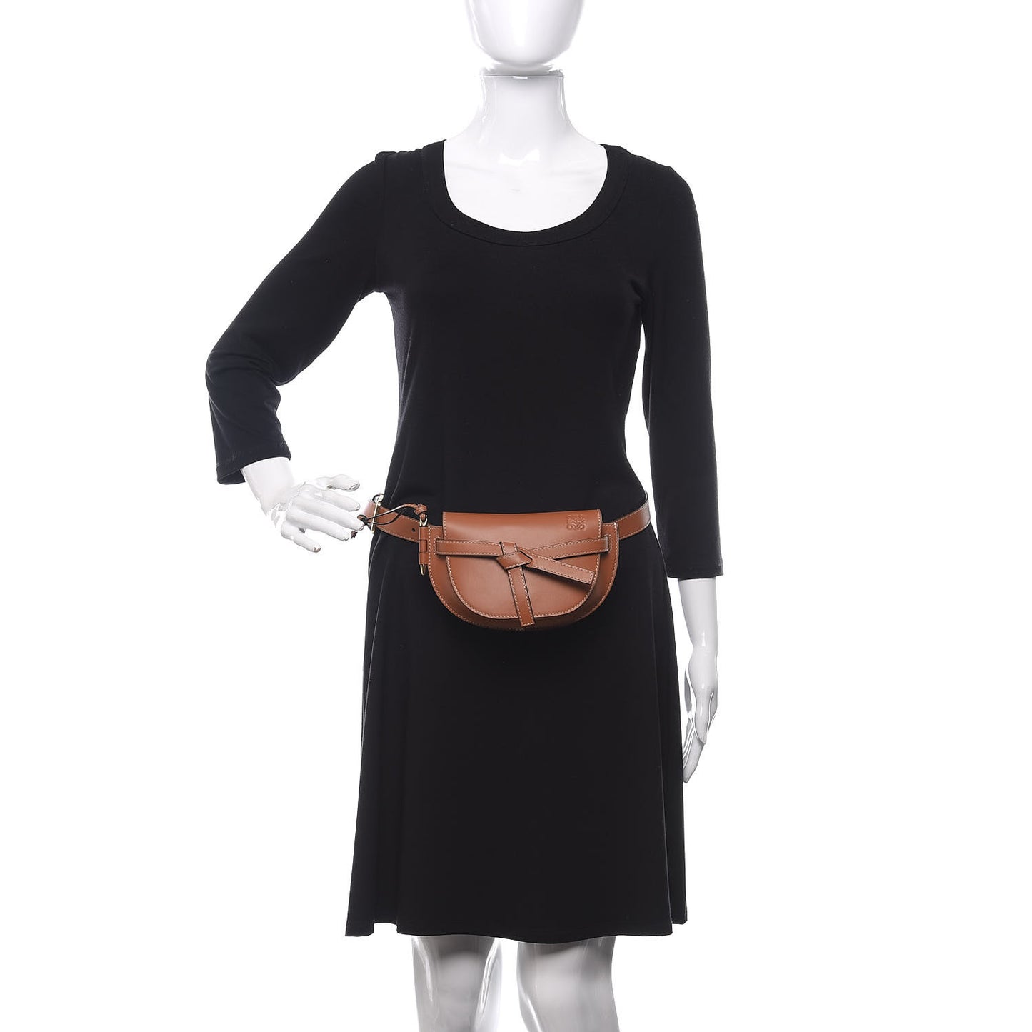 Calfskin Mini Gate Belt Bag Tan