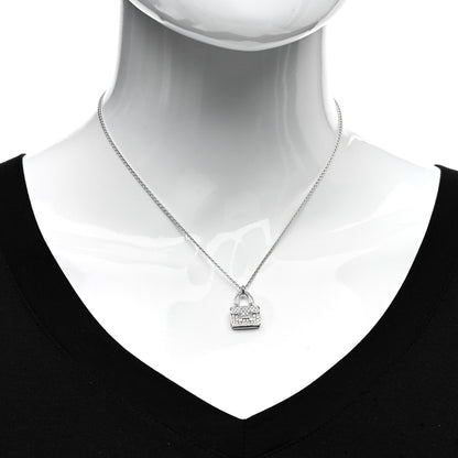 Hermes 18K White Gold Diamond Constance Amulettes Pendant Necklace 2 of 6