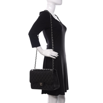 Chanel Caviar Quilted Jumbo Double Flap Black 2 of 10