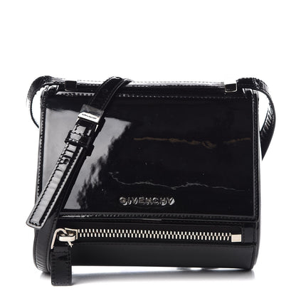 Givenchy Patent Calfskin Mini Pandora Box Crossbody Bag Black 1 of 7
