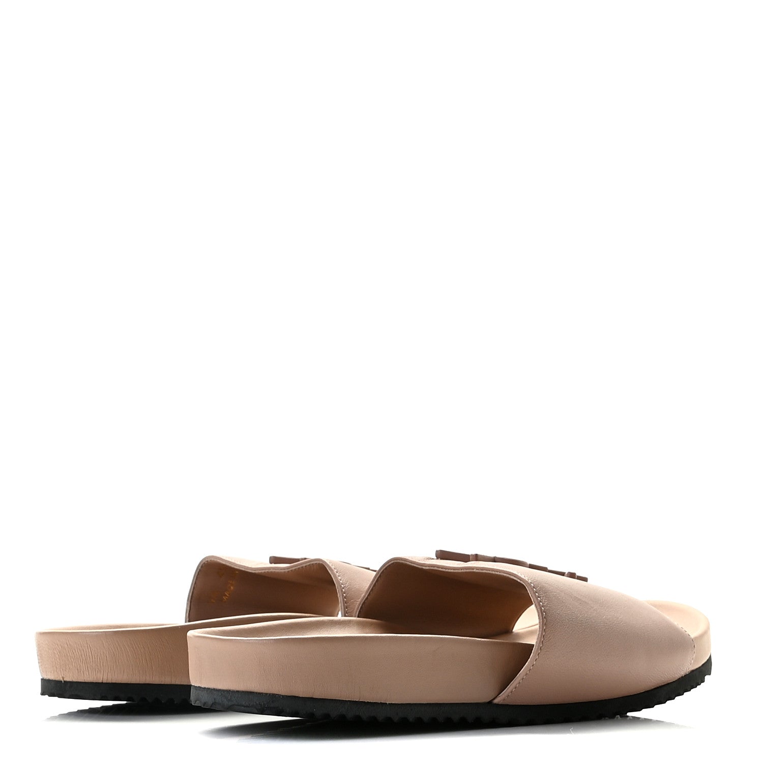 Saint Laurent Lambskin Joan Slide Sandals 37 Nude 4 of 12