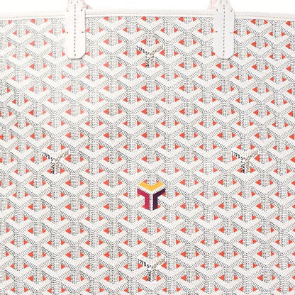 Goyard Goyardine Saint Louis Claire Voie PM White Orange 7 of 9