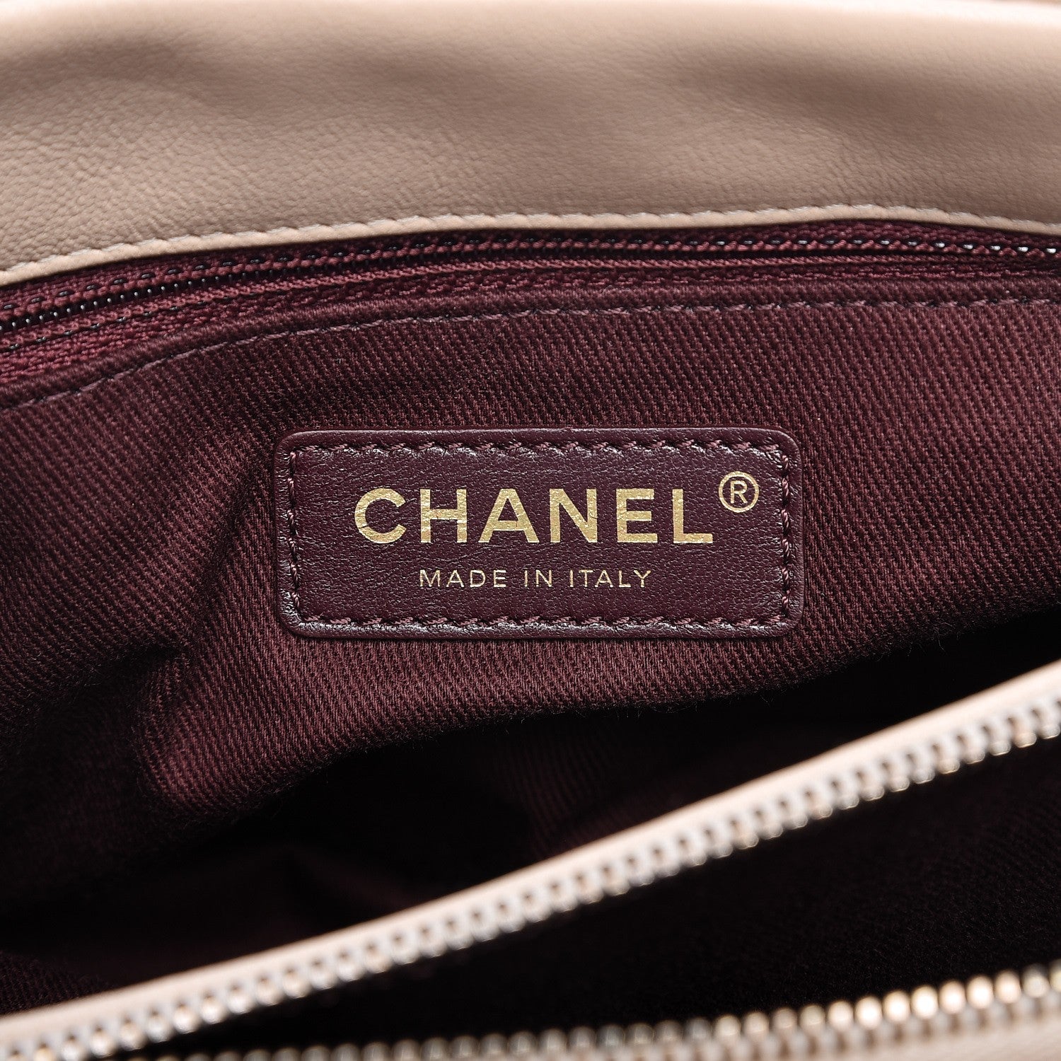 Chanel Shiny Sheepskin Quilted Small Trapezio Flap Beige 6 of 13