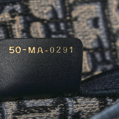 Christian Dior Oblique Embroidered Saddle Bag Blue 7 of 11