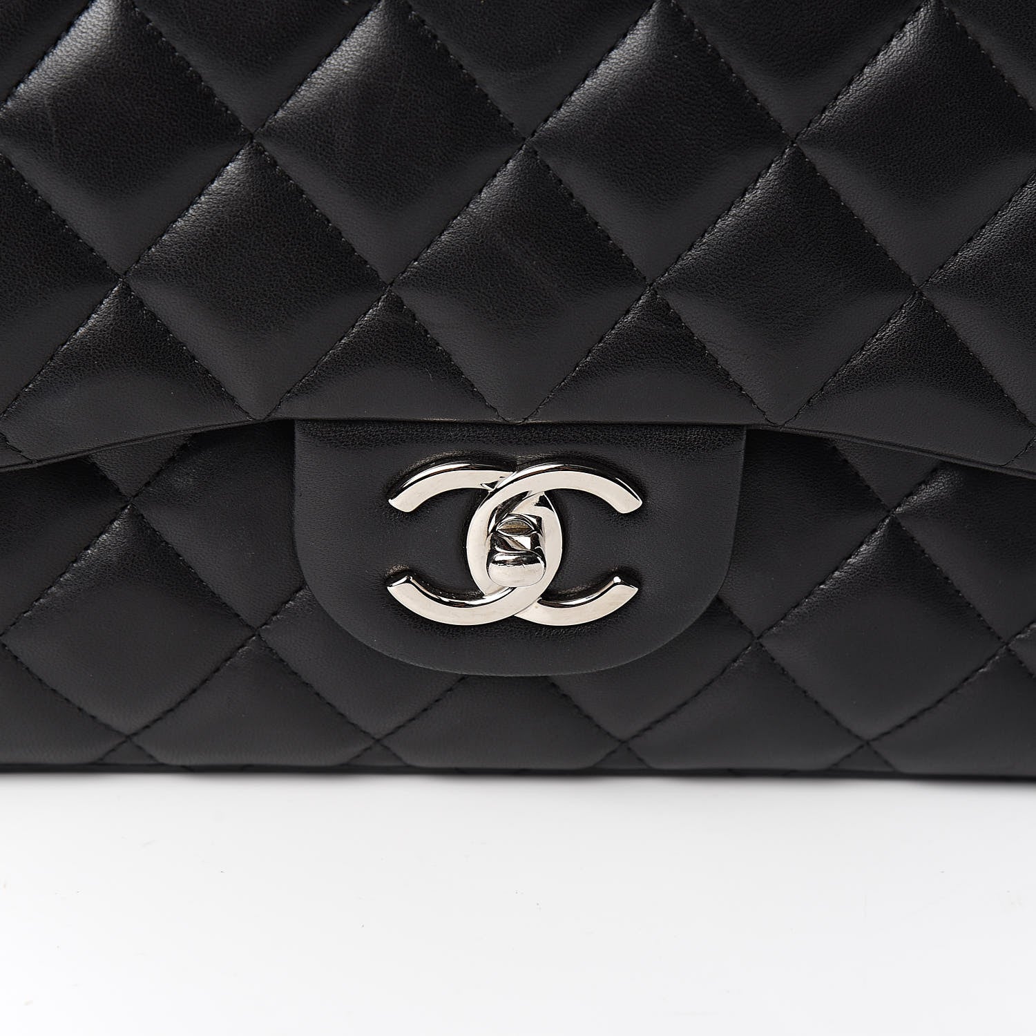 Chanel Lambskin Quilted Maxi Double Flap Black 17 of 17