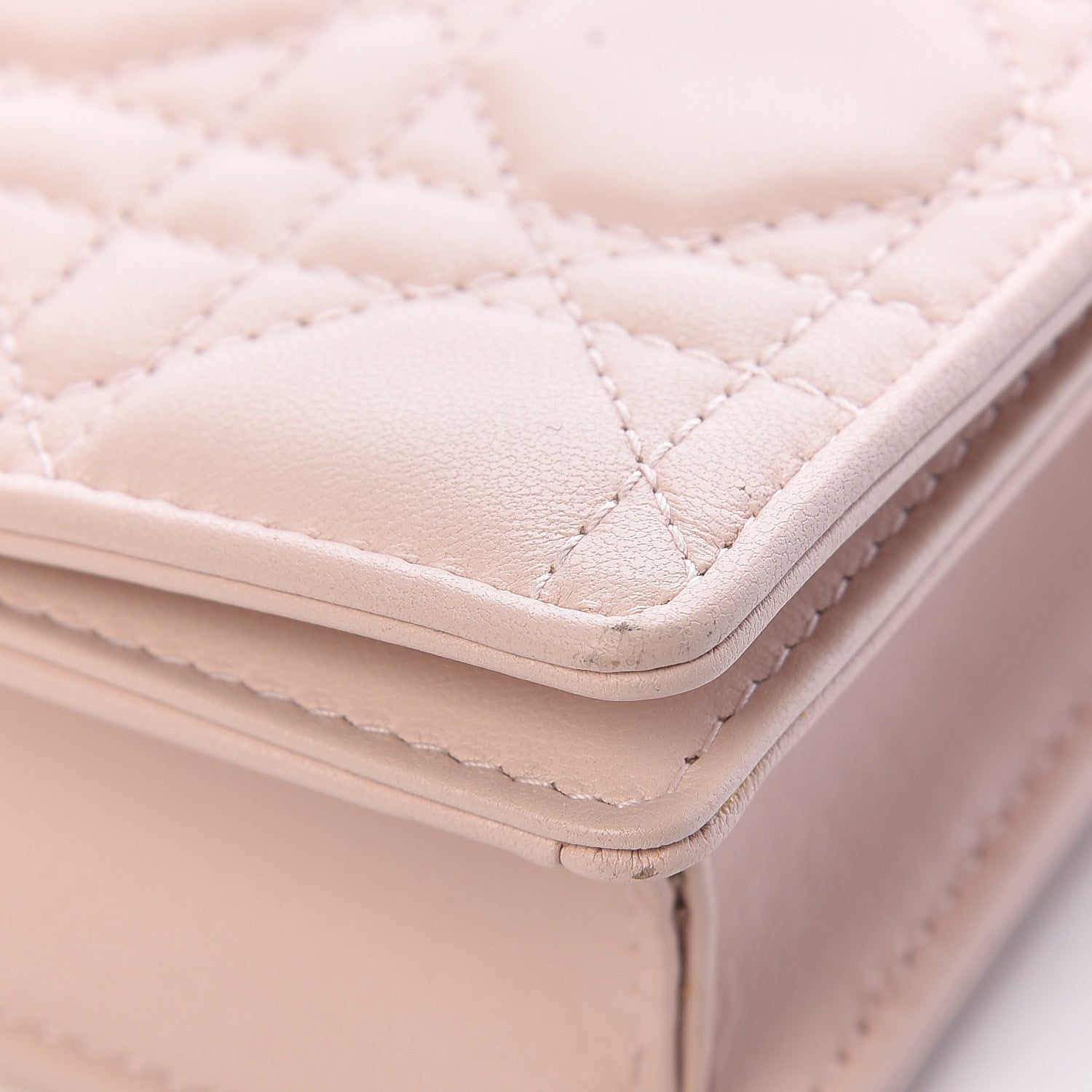 Christian Dior Lambskin Cannage Lady Dior Convertible Clutch Pink 14 of 17