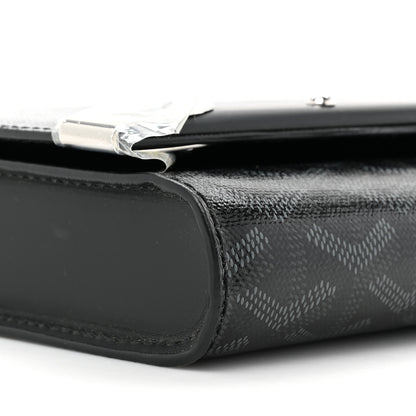 Goyard Goyardine Monte Carlo Bois Clutch With Strap Jet Black 8 of 9