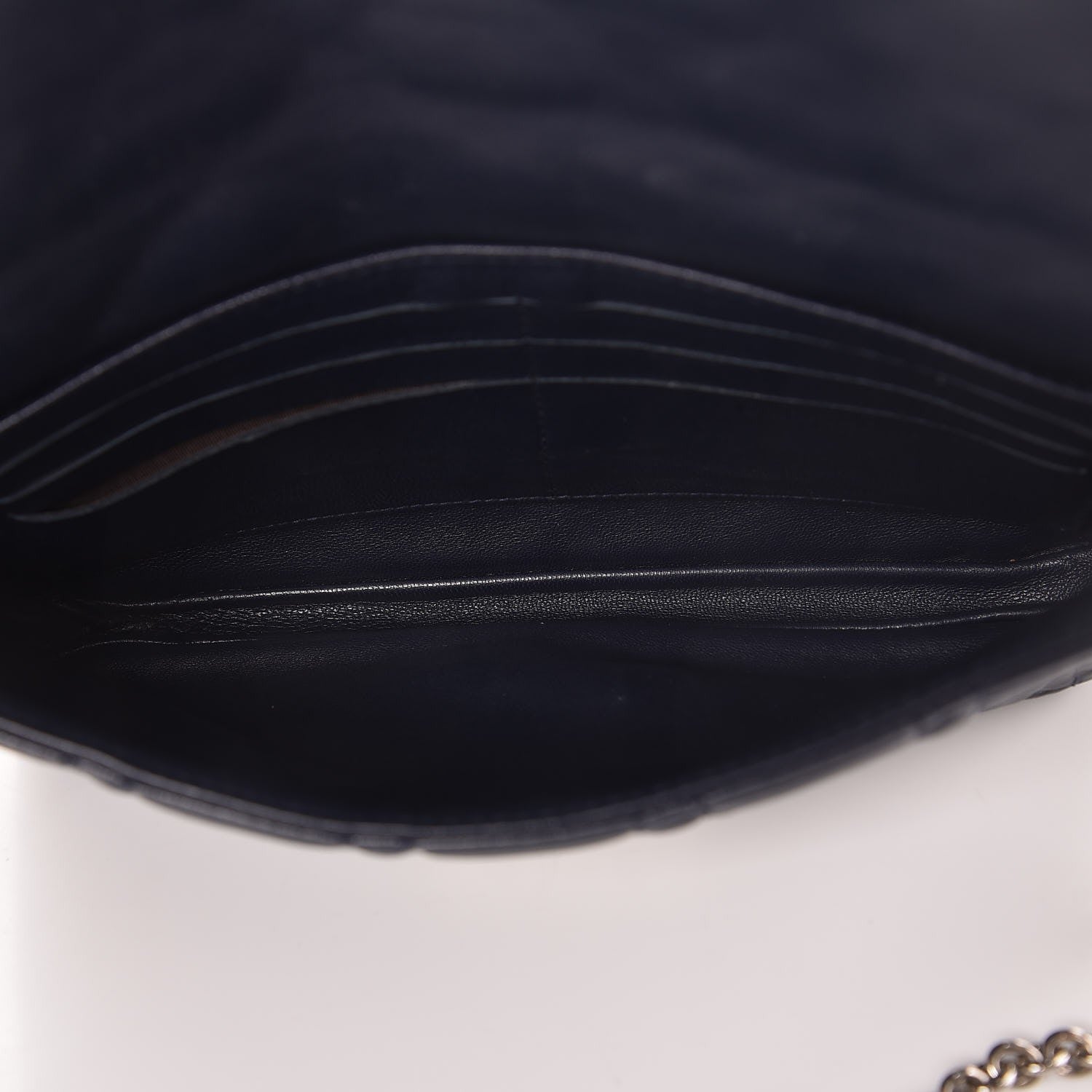 Christian Dior Lambskin Cannage New Lock Pouch Navy Blue 5 of 8