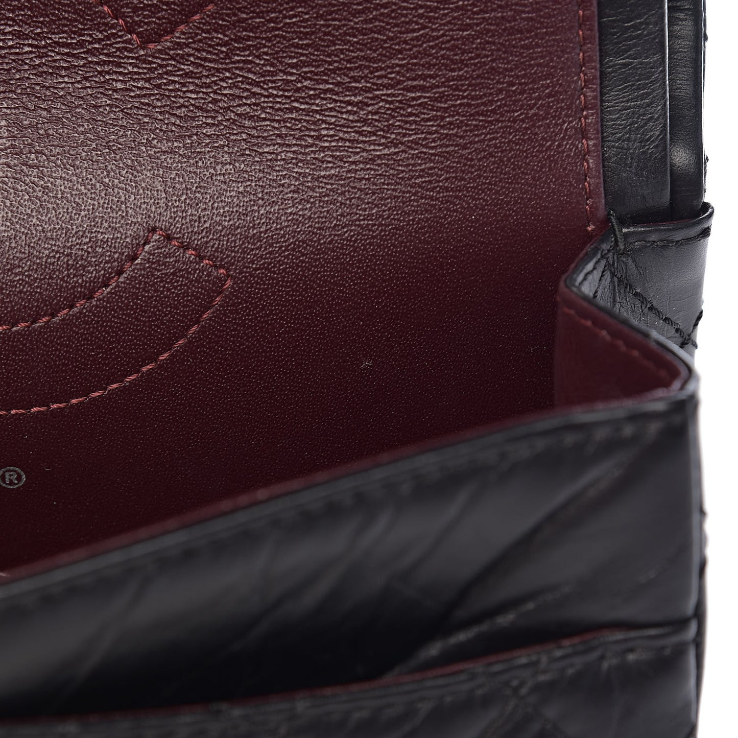 Aged Calfskin Quilted 2.55 Reissue 225 Flap Black