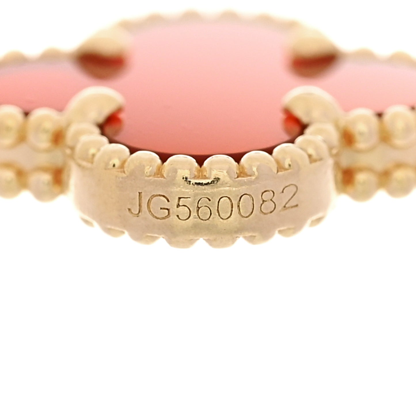 18K Yellow Gold Carnelian 5 Motifs Vintage Alhambra Bracelet
