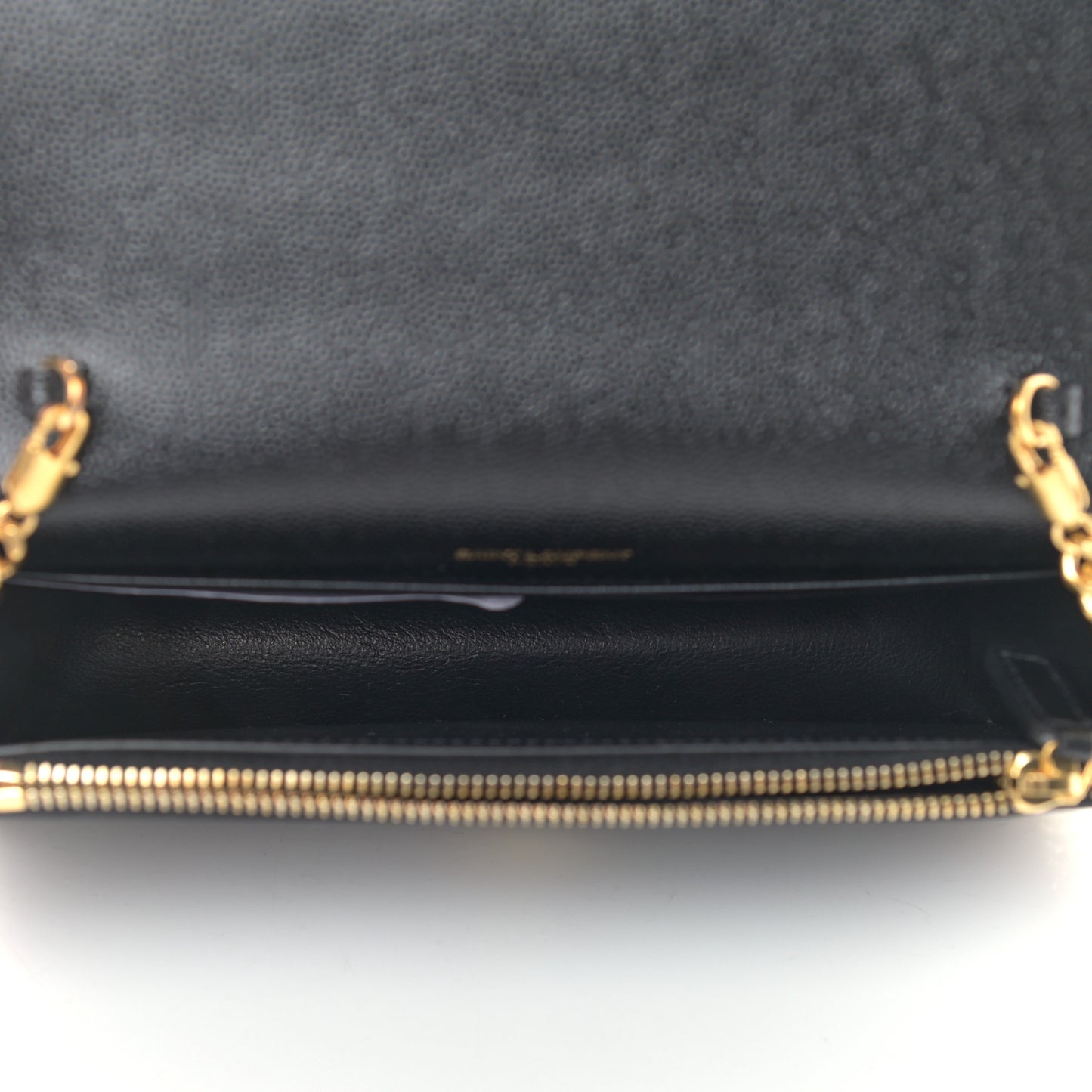 Grain De Poudre Classic Monogram Kate Tassel Chain Wallet Black