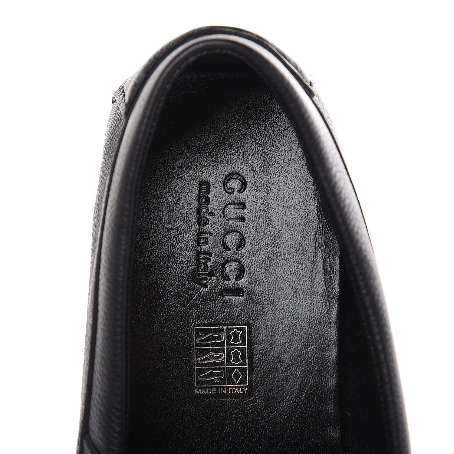 Gucci Calfskin Web Mens Driver Loafers 12 Black 7 of 9