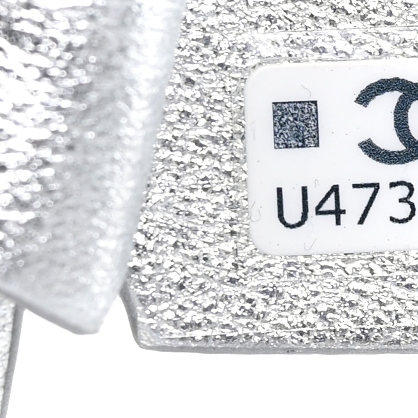 Metallic Lambskin Mini CC Bag Charm Silvery