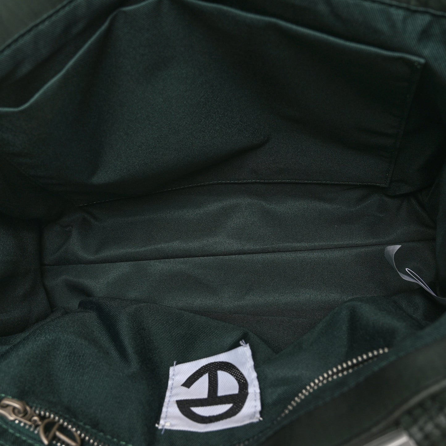 Nylon Medium Puff Shopping Bag Green