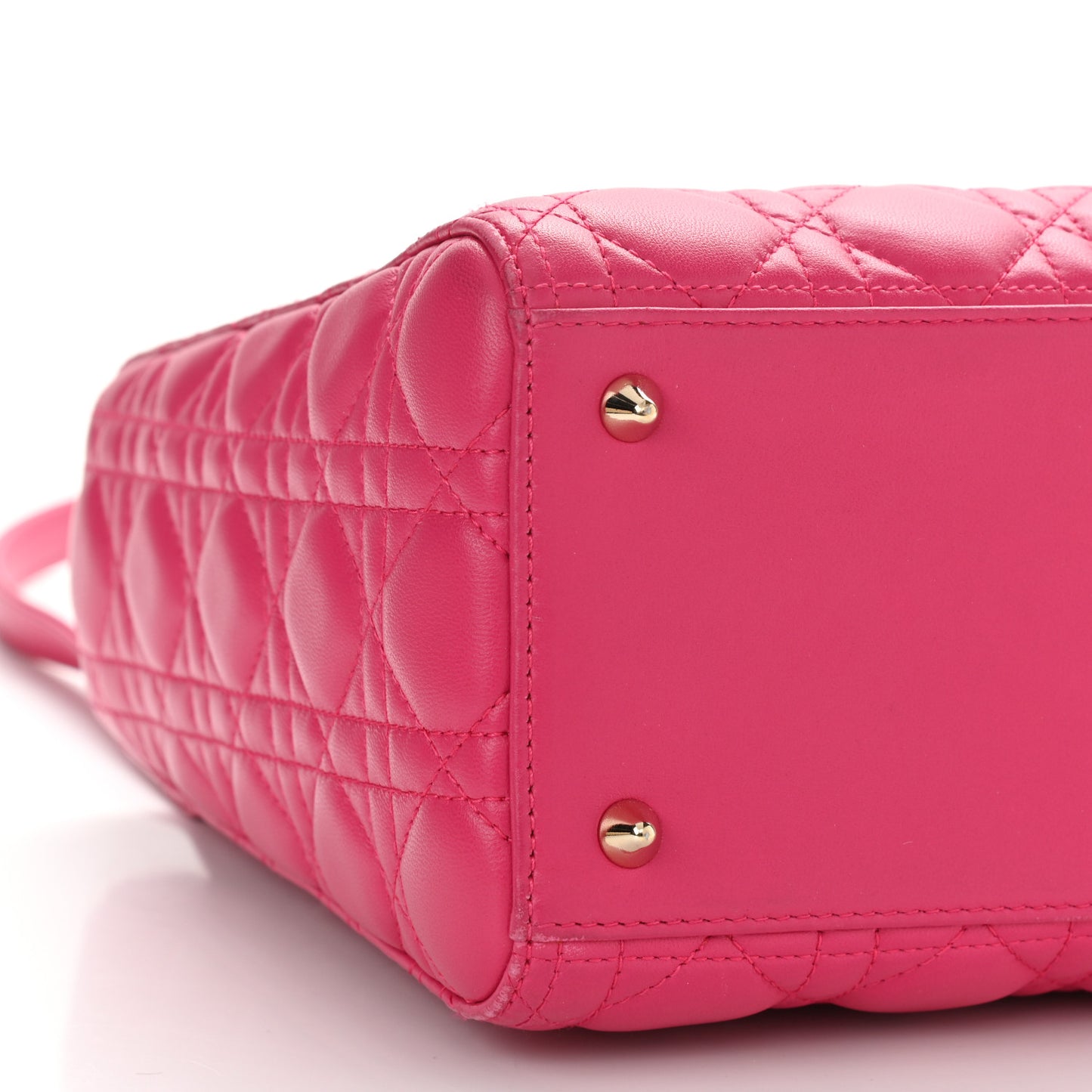 Lambskin Cannage Medium Lady Dior Pink