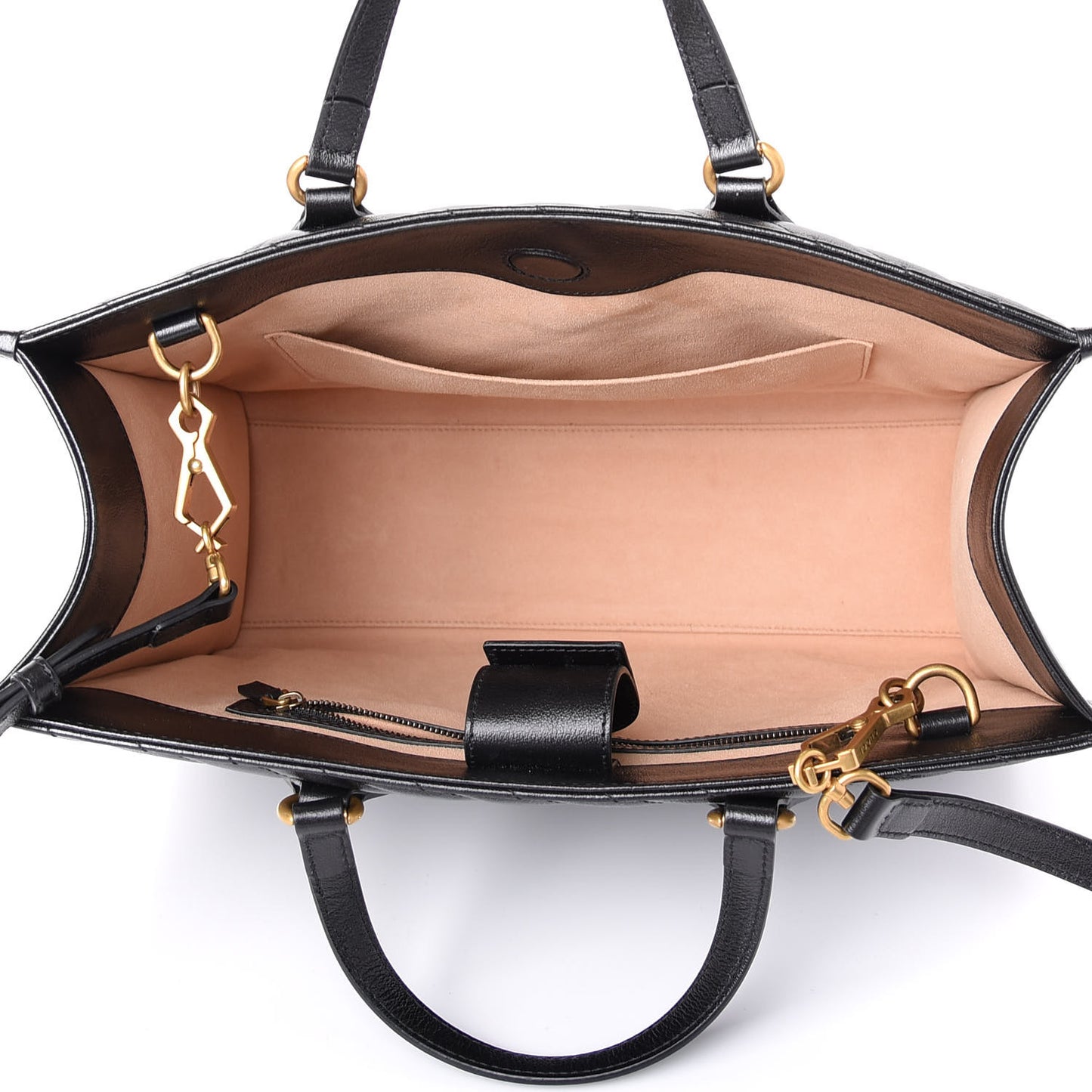 Azalea Calfskin Matelasse Diagonal GG Marmont Tote Bag Black