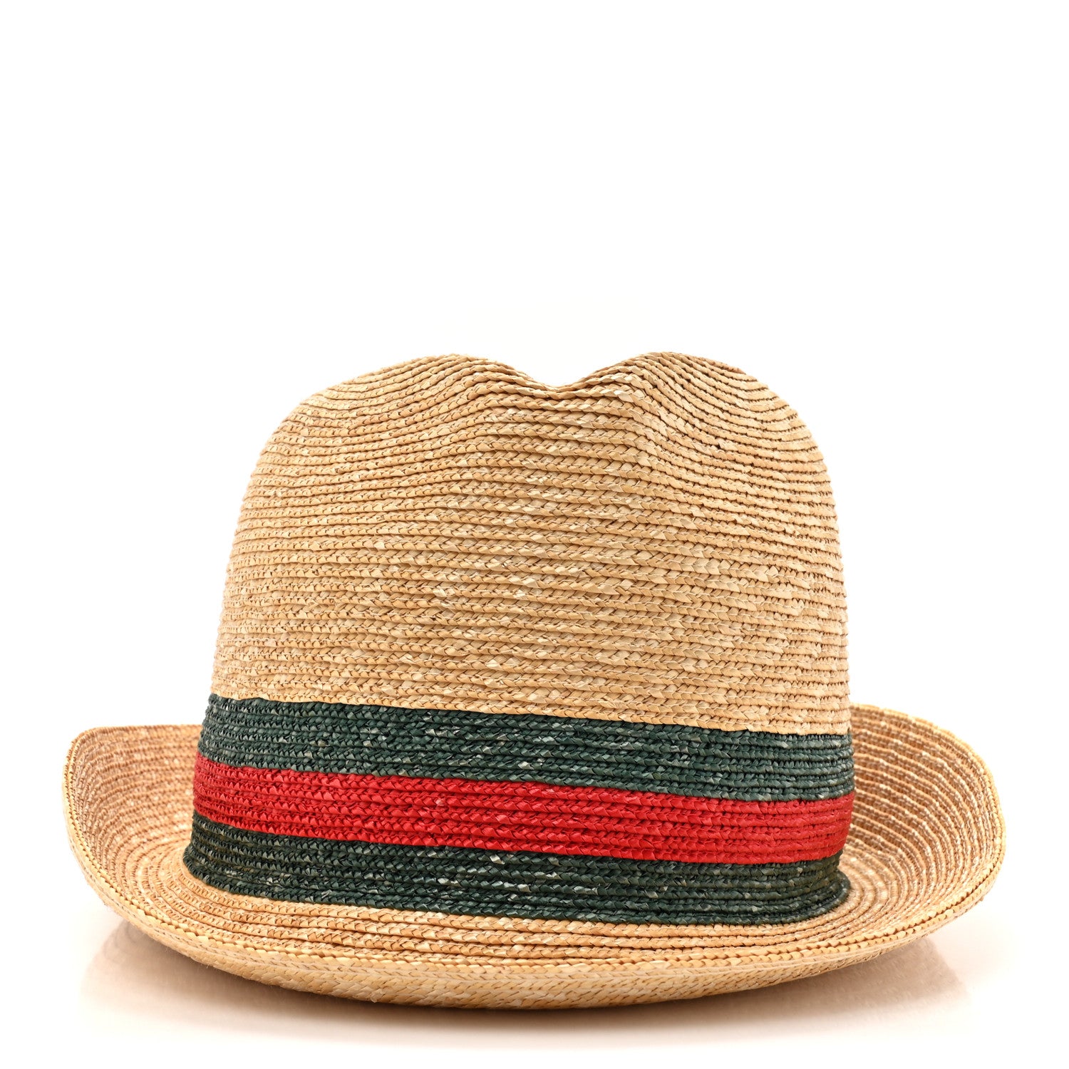 Gucci Abaca Straw Web Fedora Hat XL 3 of 10