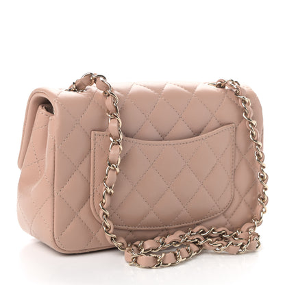 Chanel Lambskin Quilted Mini Rectangular Flap Dark Beige 2 of 4