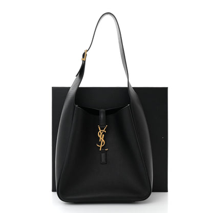 Saint Laurent Smooth Calfskin Small Le 5 A 7 Soft Hobo Black 11 of 11