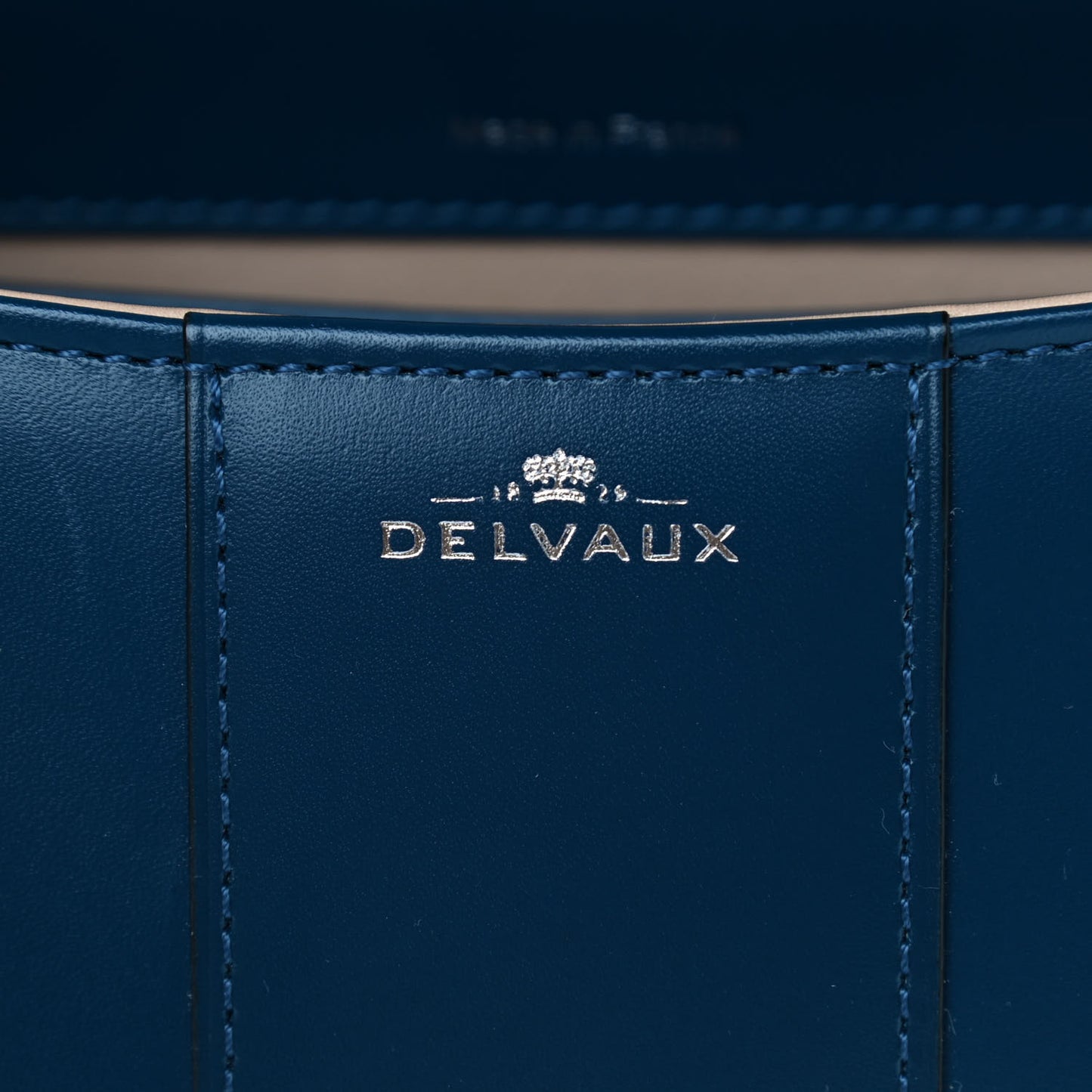 Box Calfskin Mini Brillant Satchel Blue De Prusse