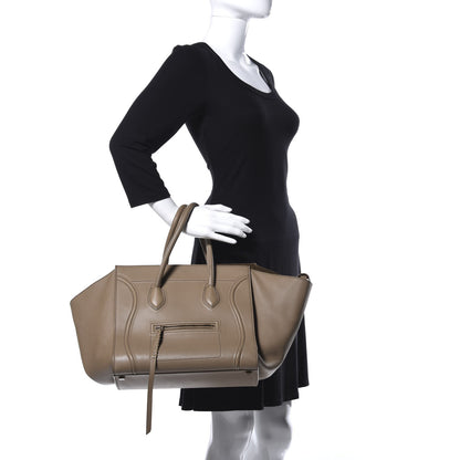 Celine Supple Calfskin Medium Phantom Luggage Light Khaki 2 of 11