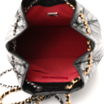 Chanel Aged Calfskin Quilted Small Gabrielle Backpack Black 5 of 10
