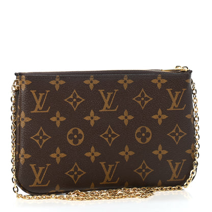 Louis Vuitton Monogram 2019 Christmas Animation Double Zip Pochette 2 of 4