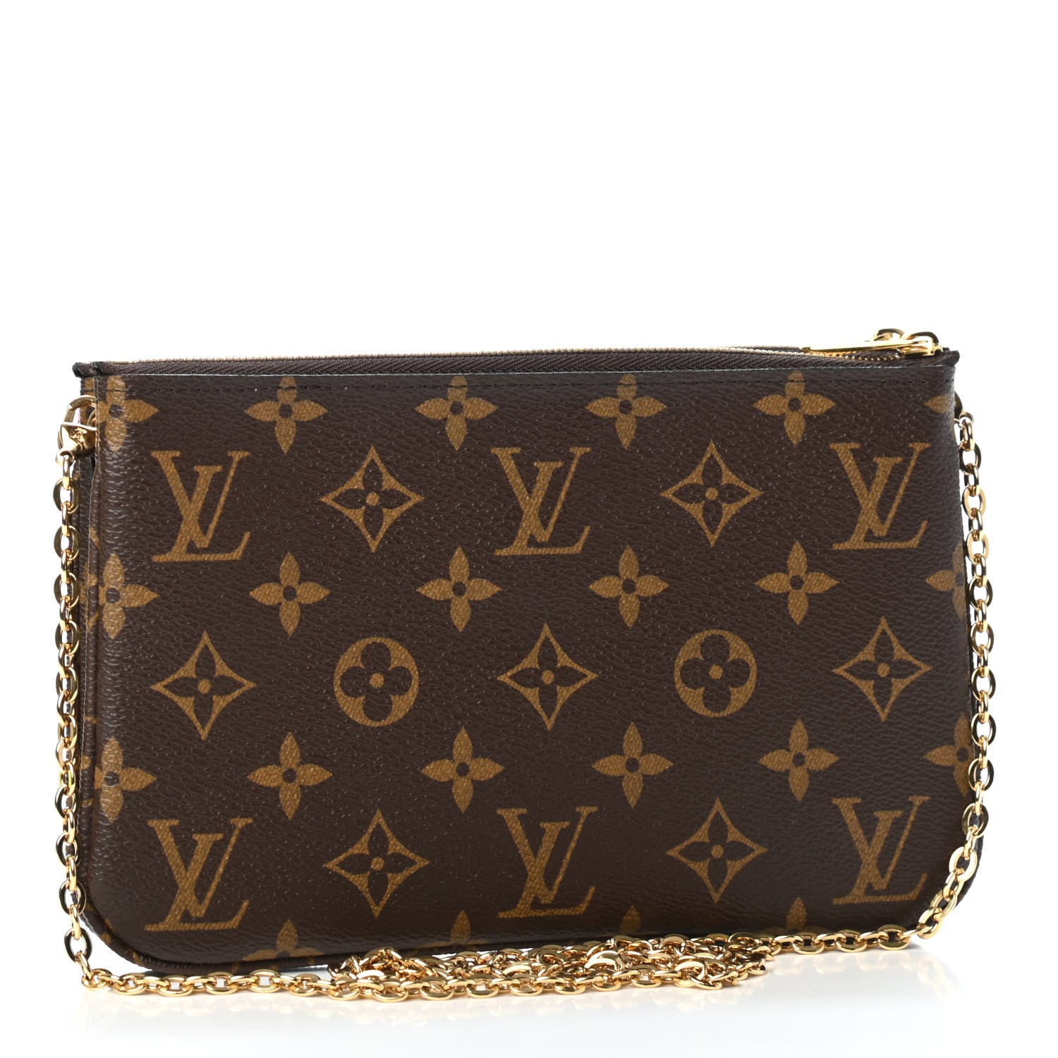 Louis Vuitton Monogram 2019 Christmas Animation Double Zip Pochette 2 of 5