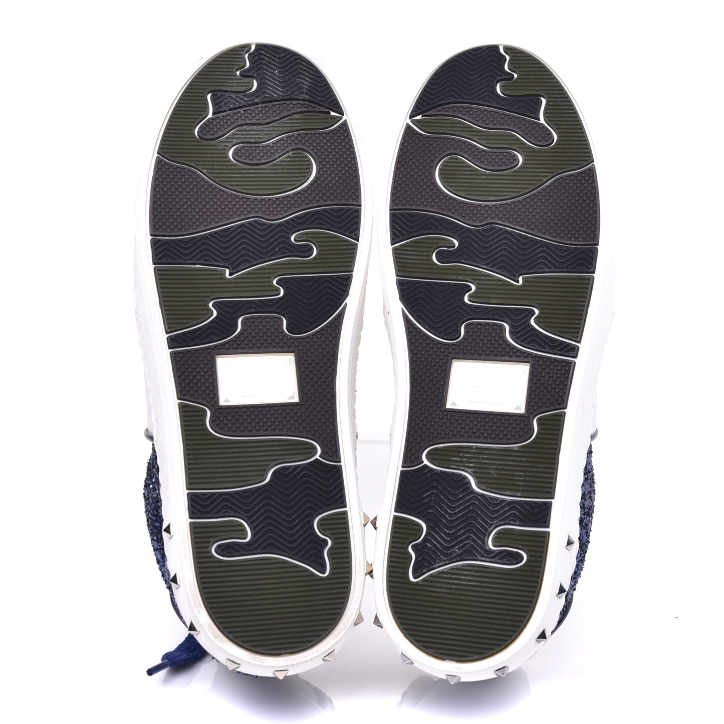 Calfskin Glitter Flycrew Sneakers 36 Blue