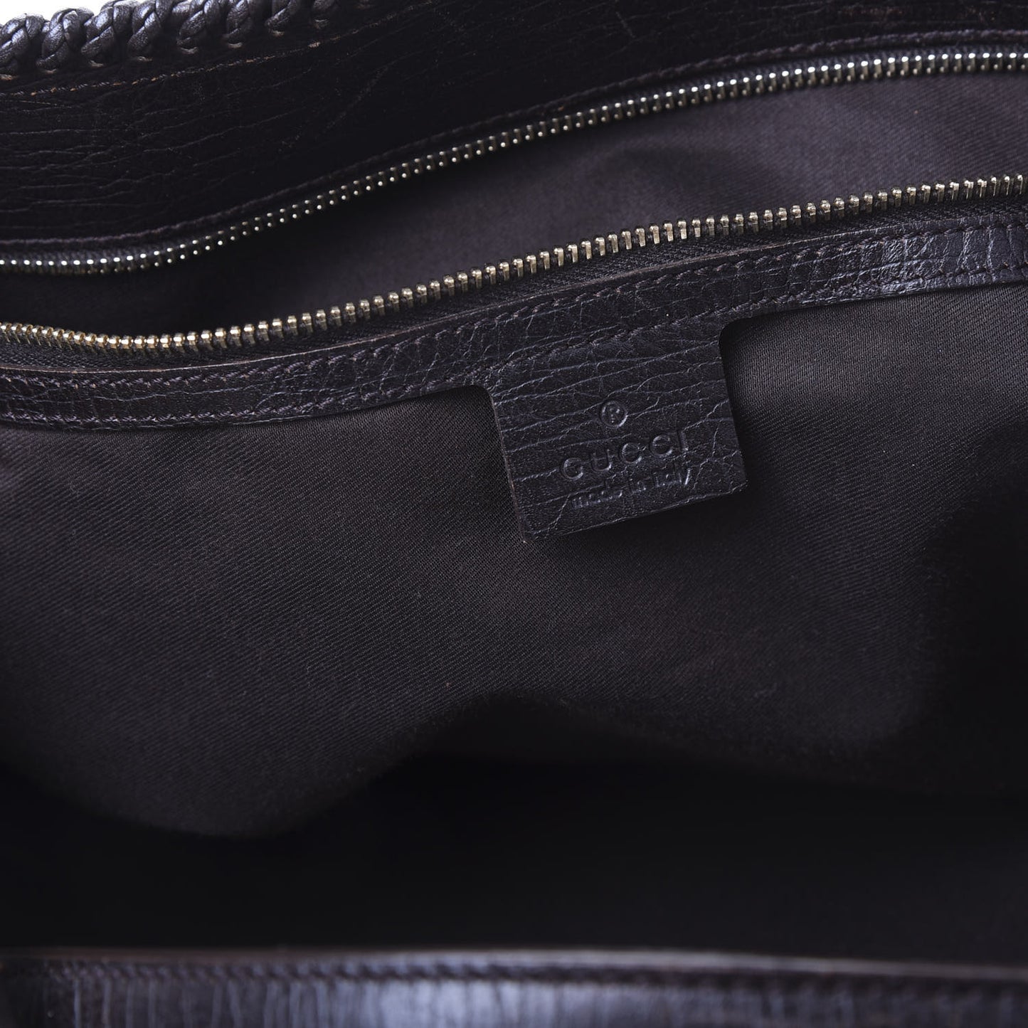 Monogram Large Horsebit Chain Hobo Dark Brown