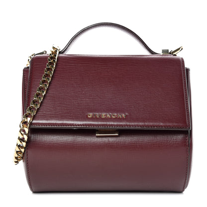 Givenchy Textured Calfskin Mini Pandora Box Chain Crossbody Bag Oxblood 1 of 9