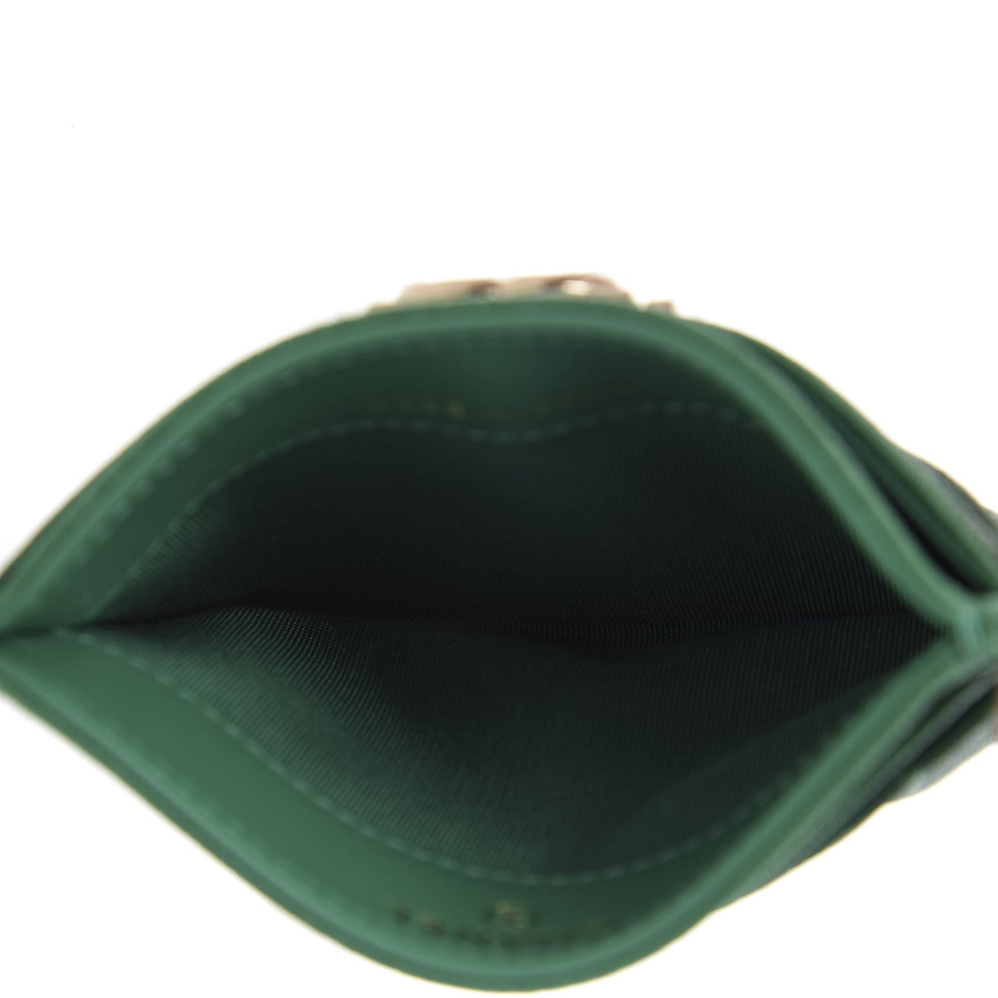 Caviar Quilted Boy Card Holder Green