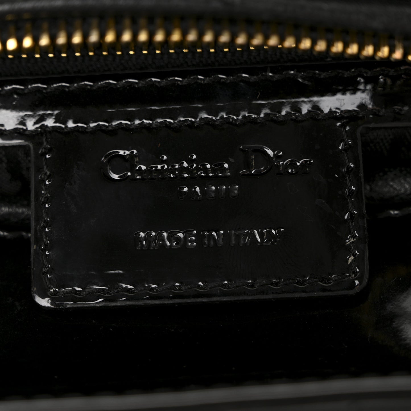 Patent Cannage Medium Lady Dior Black