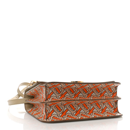 Burberry Calfskin Monogram Small TB Bag Bright Orange 4 of 10