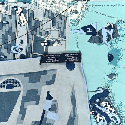 Hermes Silk Cotton Les Bains d'Hermes Scarf 100 5 of 6