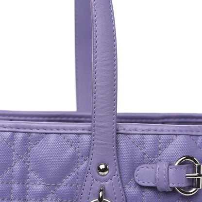 Christian Dior Coated Canvas Cannage Small Panarea Tote Lilac 11 of 12