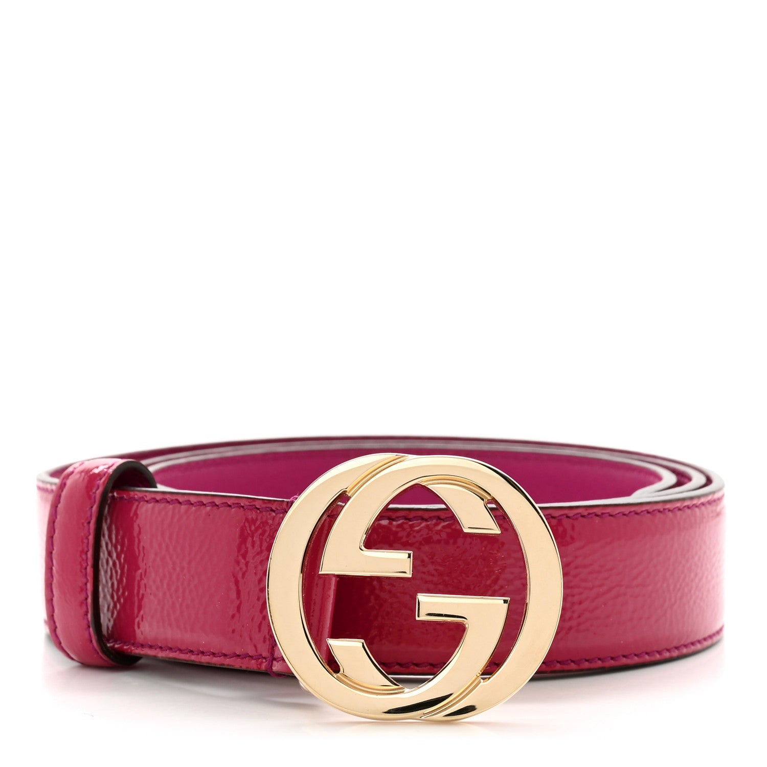 Gucci Patent Interlocking G Belt 90 36 Pink 1 of 5