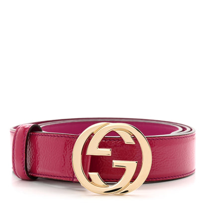 Gucci Patent Interlocking G Belt 90 36 Pink 1 of 5