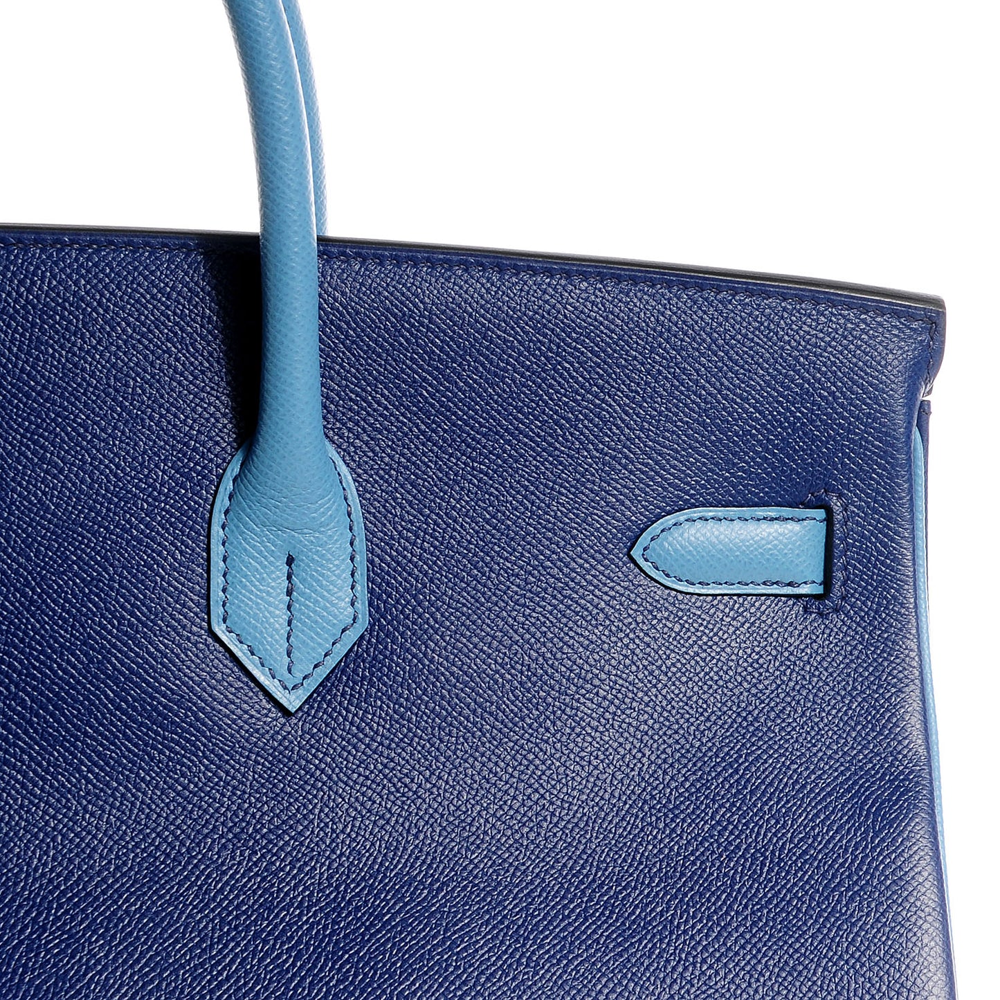 Epsom Horseshoe Bi-Color Birkin 40 Bleu Sapphire Blue Jean