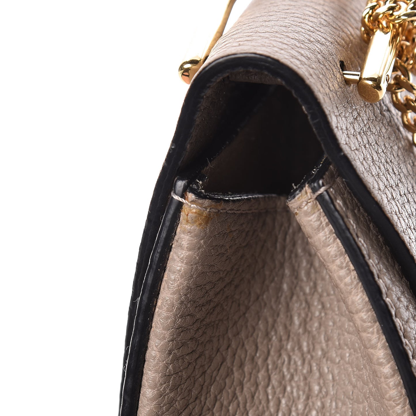 Grained Lambskin Drew Shoulder Bag Motty Grey