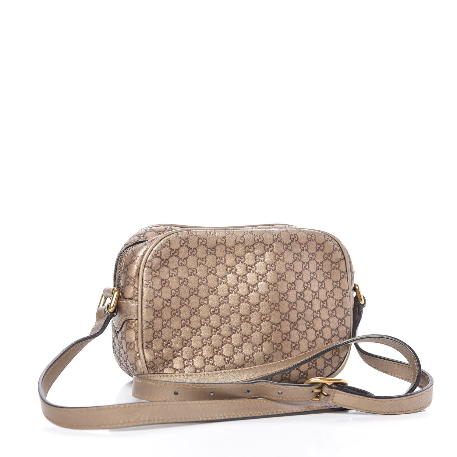 Gucci Metallic Microguccissima Sunshine Disco Crossbody Bag Champagne 3 of 9