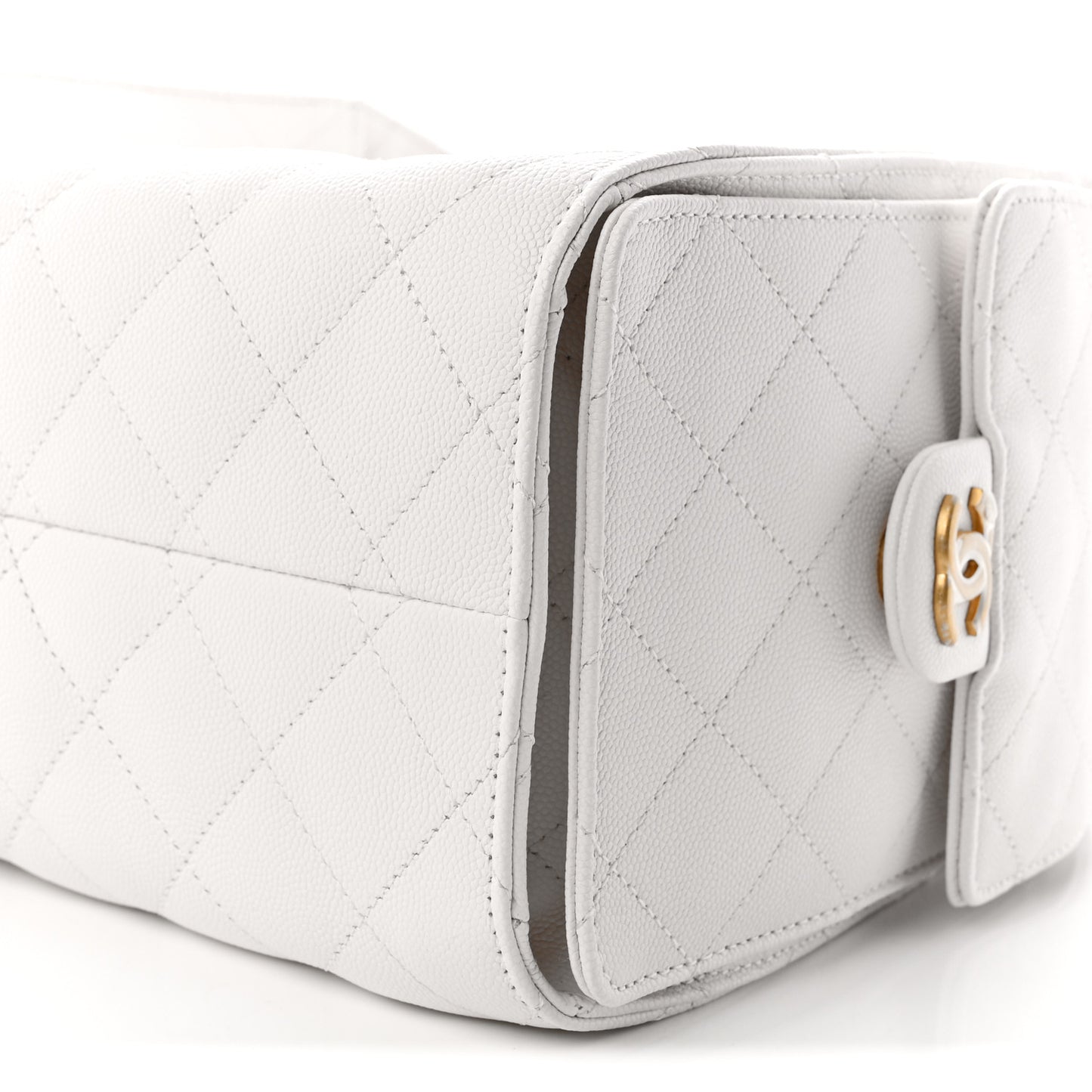 Caviar Quilted Small Chanel 25 Handbag White White