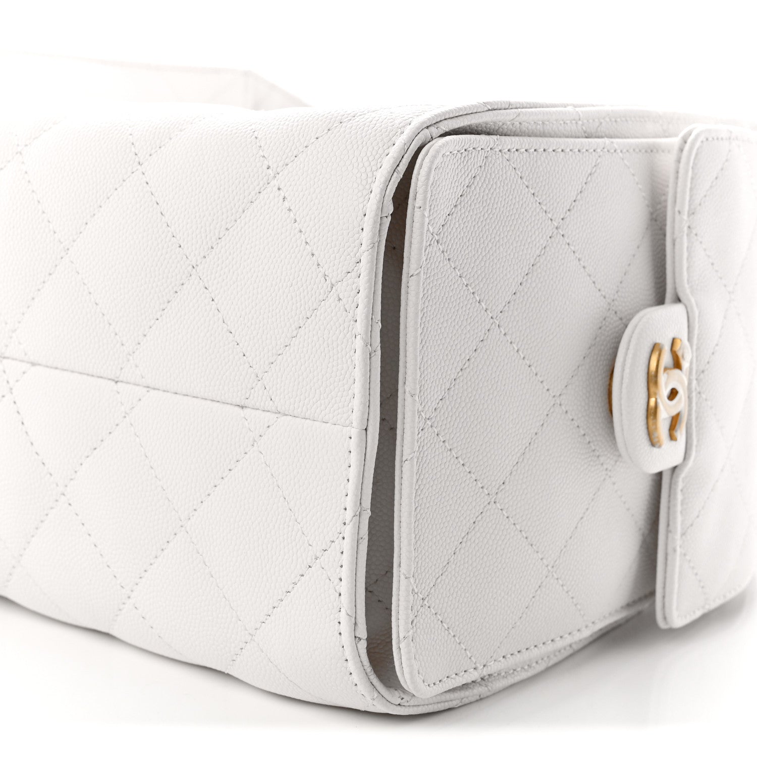 Chanel Caviar Quilted Small Chanel 25 Handbag White White 10 of 11