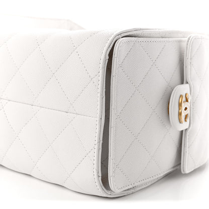 Chanel Caviar Quilted Small Chanel 25 Handbag White White 10 of 11