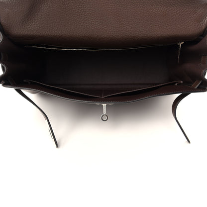 Hermes Taurillon Clemence Kelly Retourne 35 Chocolate 15 of 37