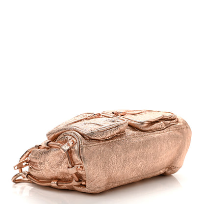Alexander Wang Crinkled Metallic Goatskin Brenda Chain Rose Gold 4 of 10