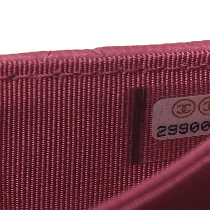 Chanel Caviar Quilted Flap Card Holder Wallet Pink 7 of 8