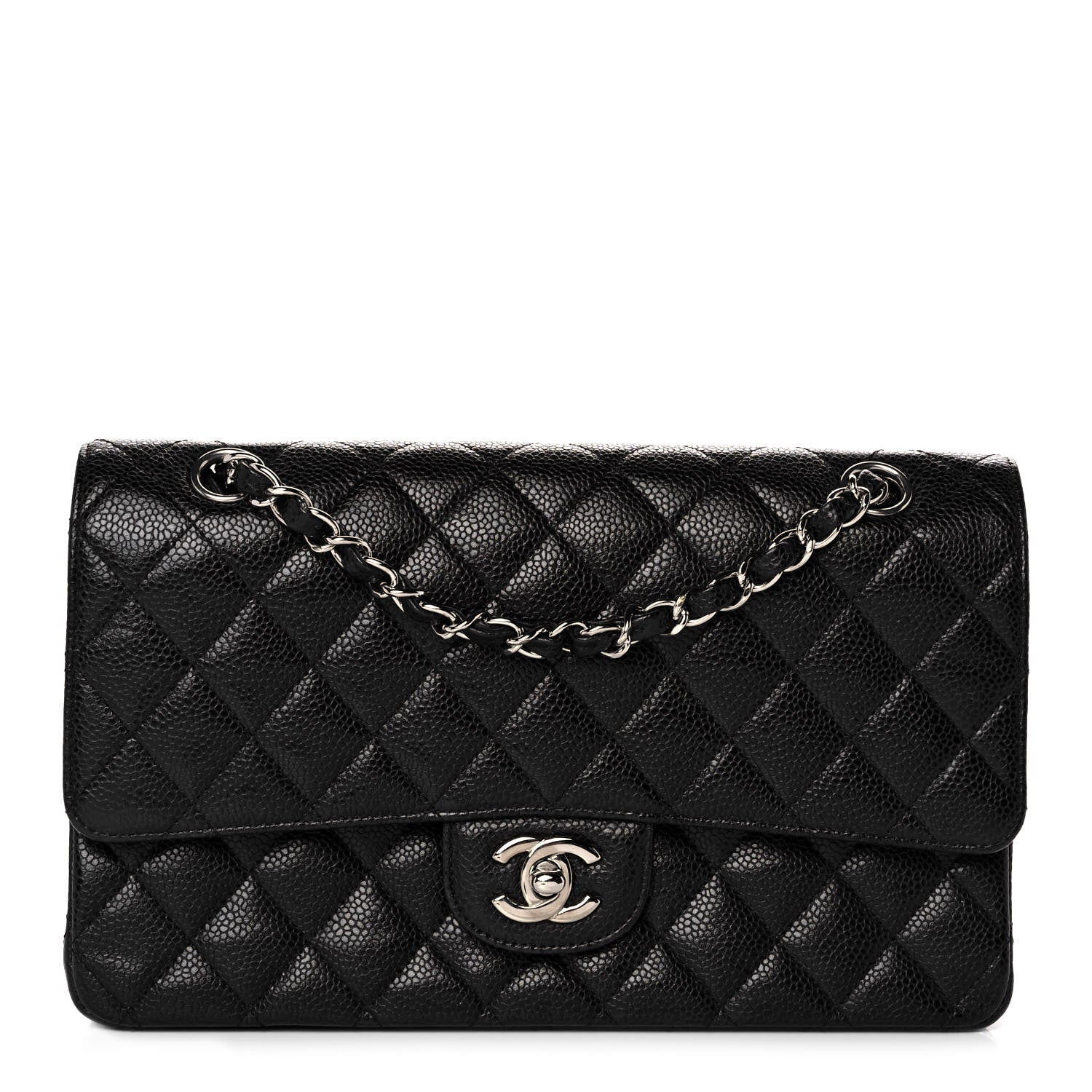 Chanel Caviar Quilted Medium Double Flap Black 1 of 10